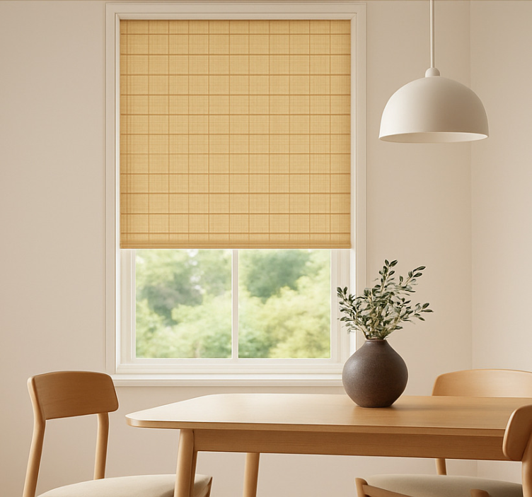 Beige woven effect  dining room roller blind - TenStickers