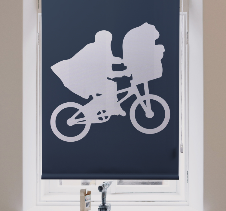 Bicycle Silhouette movie roller blind - TenStickers