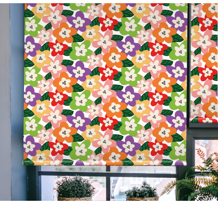 Blooming arrangement flowers and plants roller blind - TenStickers