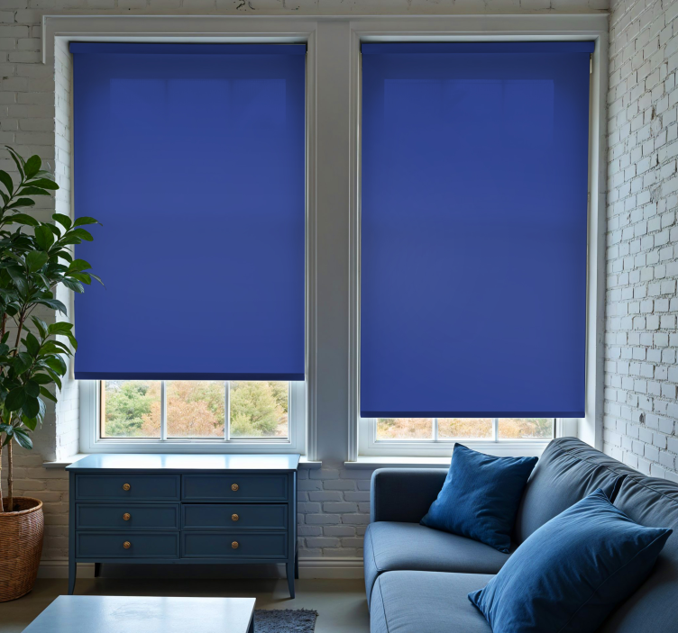 Blue Klein living room roller blind - TenStickers