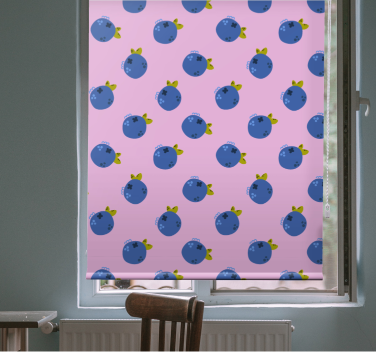 Blueberry pattern fruit and vegetable roller blind - TenStickers