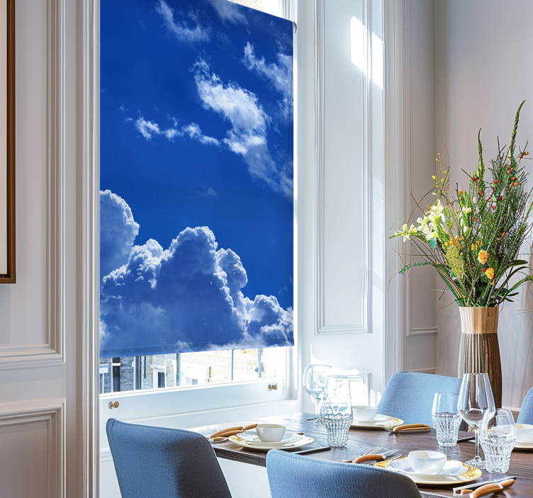 clouds cloud roller blind - TenStickers
