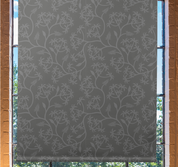 Botanical Climbing Motif flowers and plants roller blind - TenStickers