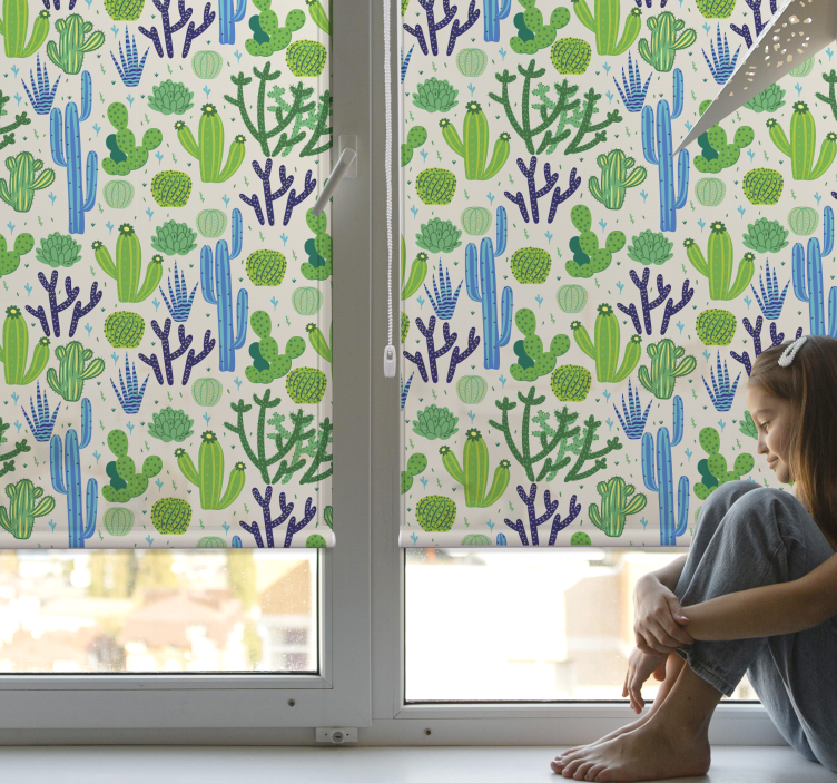 Cacti Pattern Design cactus roller blind - TenStickers