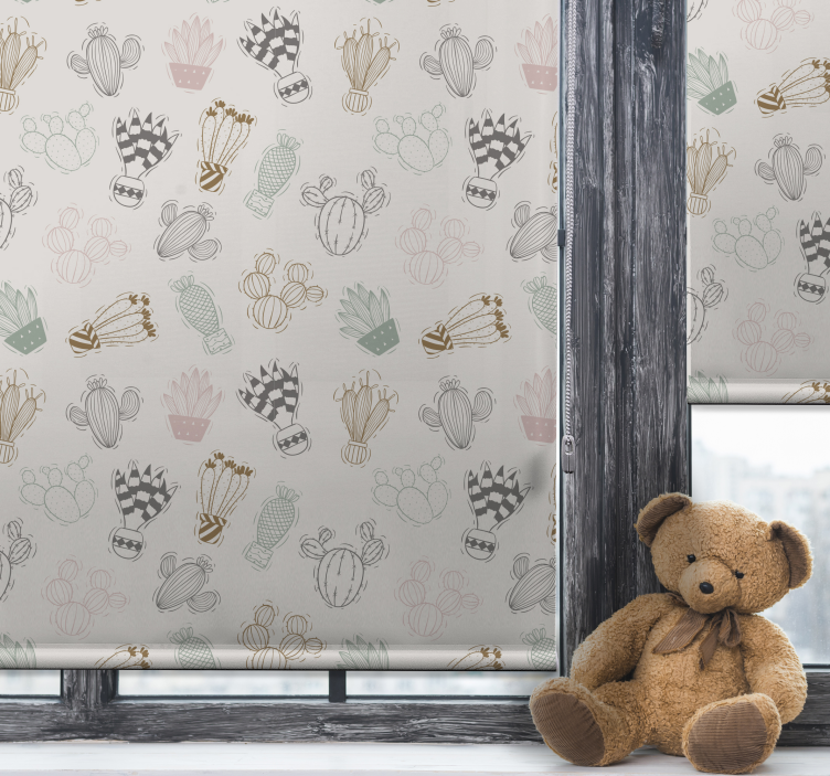 Children's Style cactus roller blind - TenStickers