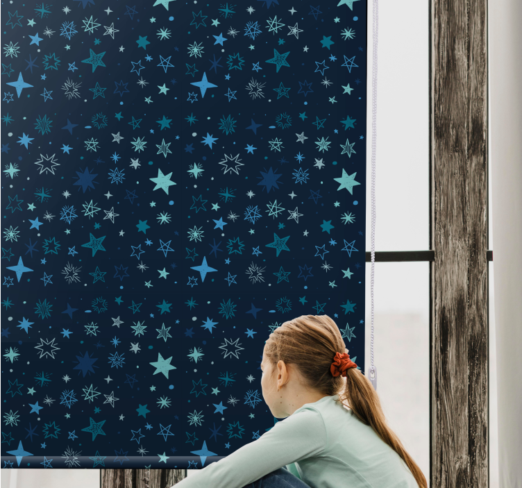 Celestial evening sky children room roller blind - TenStickers
