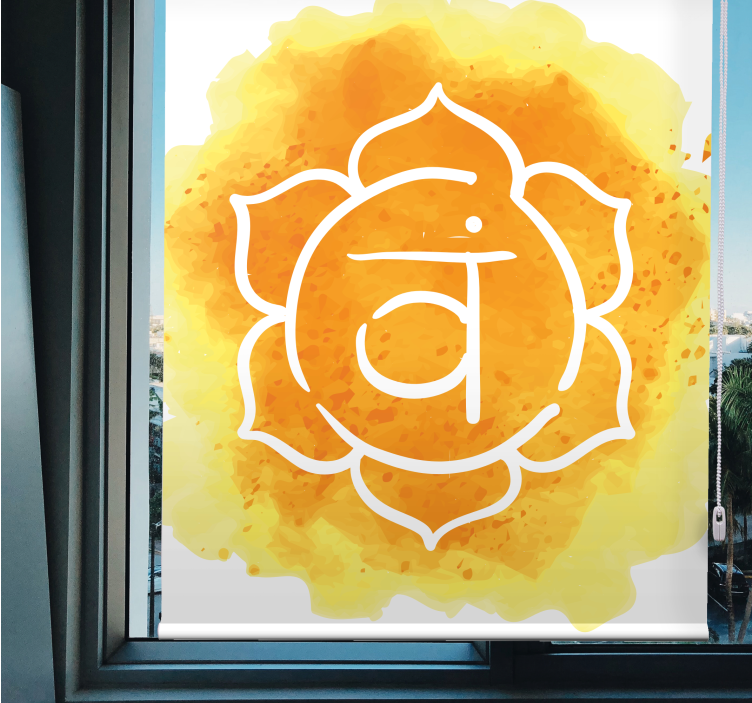 Chakra Symbol Illustration roller blind - TenStickers