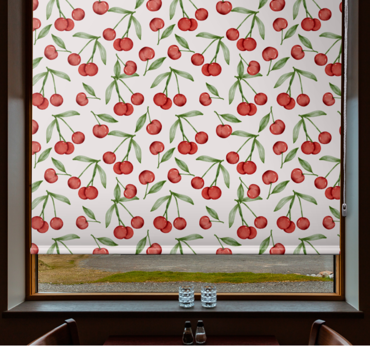 Cherry Blossom Delight fruit and vegetable roller blind - TenStickers