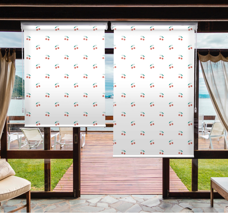 Cherry Pattern Design fruit and vegetable roller blind - TenStickers