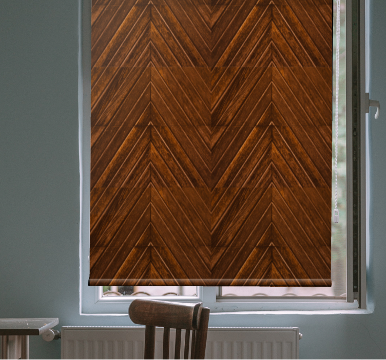Chevron Wood Pattern rustic roller blind - TenStickers