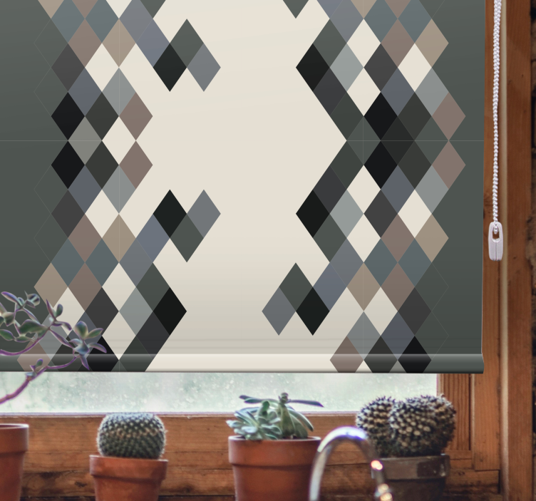 Color shades color blocks Living room blind - TenStickers