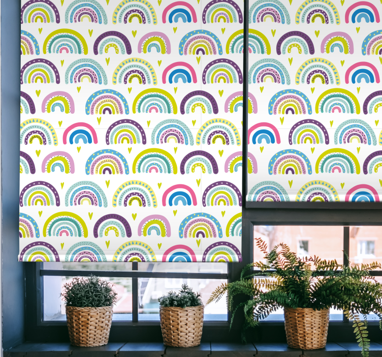 Colorful abstract rainbows pattern blind - TenStickers