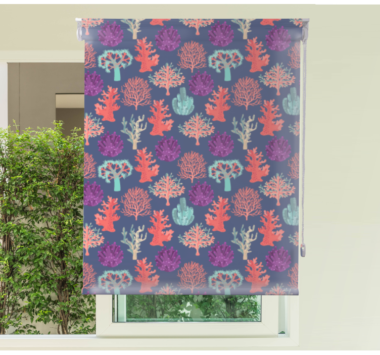 Colorful coral pattern Living room blind - TenStickers
