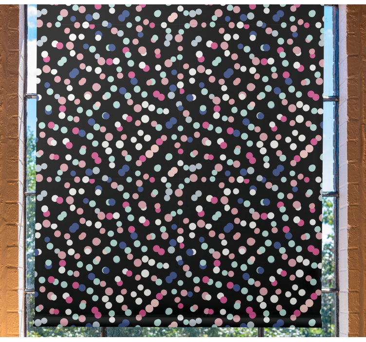 Colorful dot pattern teenage bedroom roller blind - TenStickers
