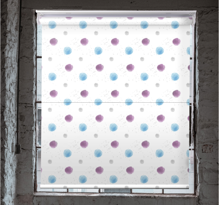 Colorful patterned dots children room roller blind - TenStickers