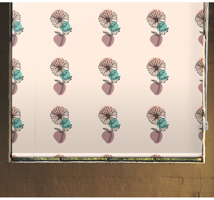 Cream tone daisy pattern Flower blind - TenStickers