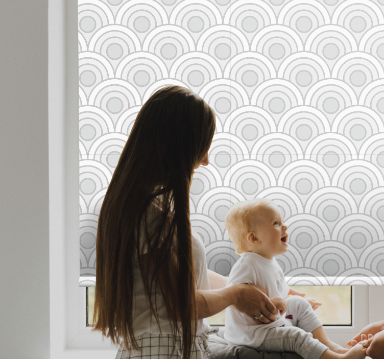 Curved Gray Patterns texture and pattern roller blind - TenStickers