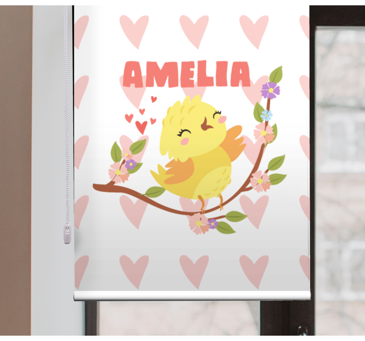 Cute Bird Design customise roller blind - TenStickers