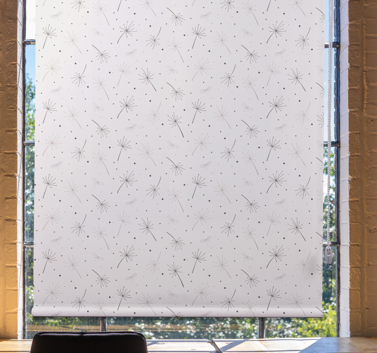 Dandelion Seed Pattern flowers and plants roller blind - TenStickers
