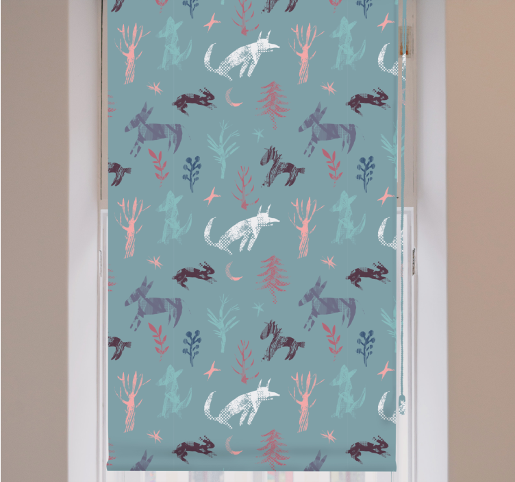 Daring white wolf Various animal blind - TenStickers