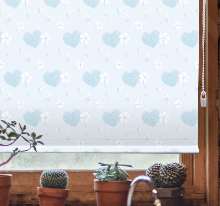 Delicate Floral Hearts flowers and plants roller blind - TenStickers