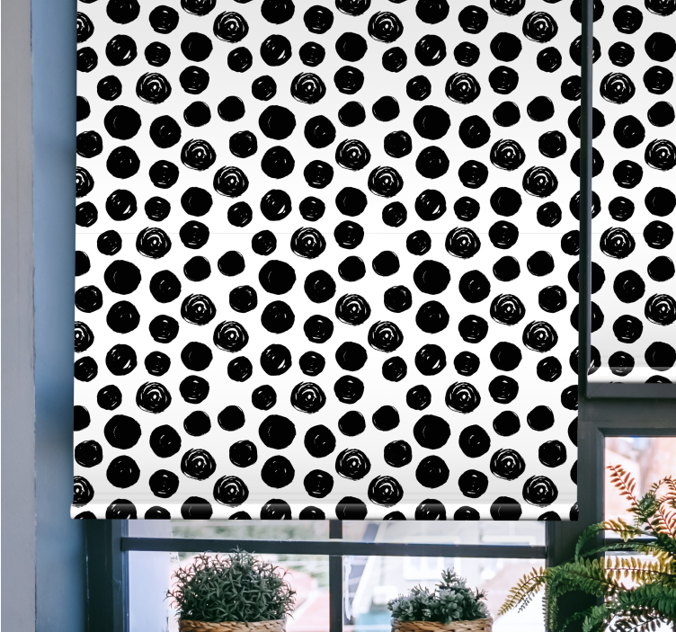 Dotted Black Patterns texture and pattern roller blind - TenStickers