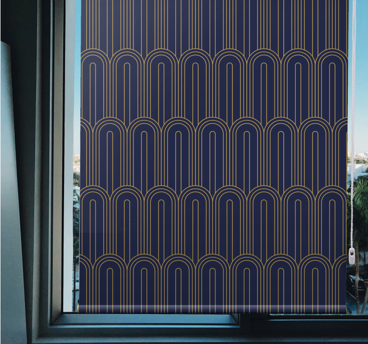 Modern golden archs elegant roller blind - TenStickers