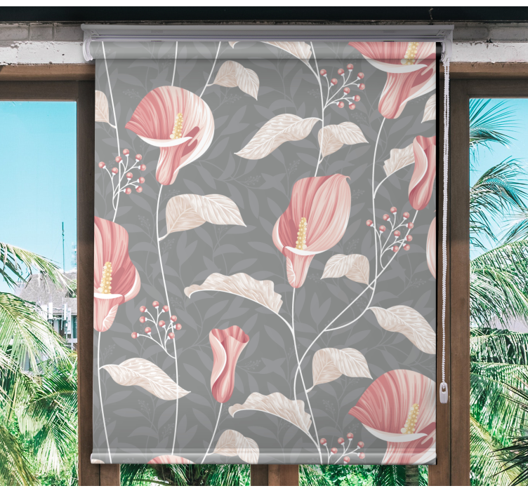Elegant Blossom Arrangement flowers and plants roller blind - TenStickers