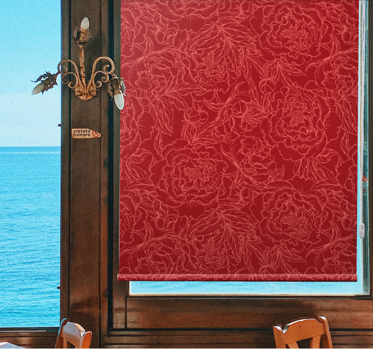 Elegant Floral Compositions flower roller blind - TenStickers