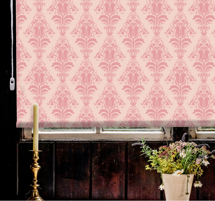 Elegant roller blind in soft pink design - TenStickers