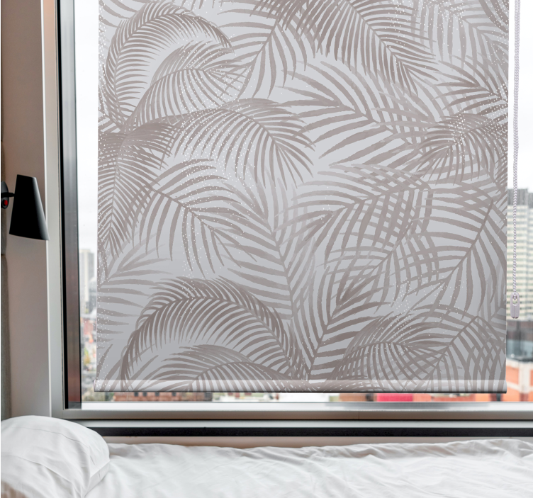 Elegant Palm Leaf flowers and plants roller blind - TenStickers
