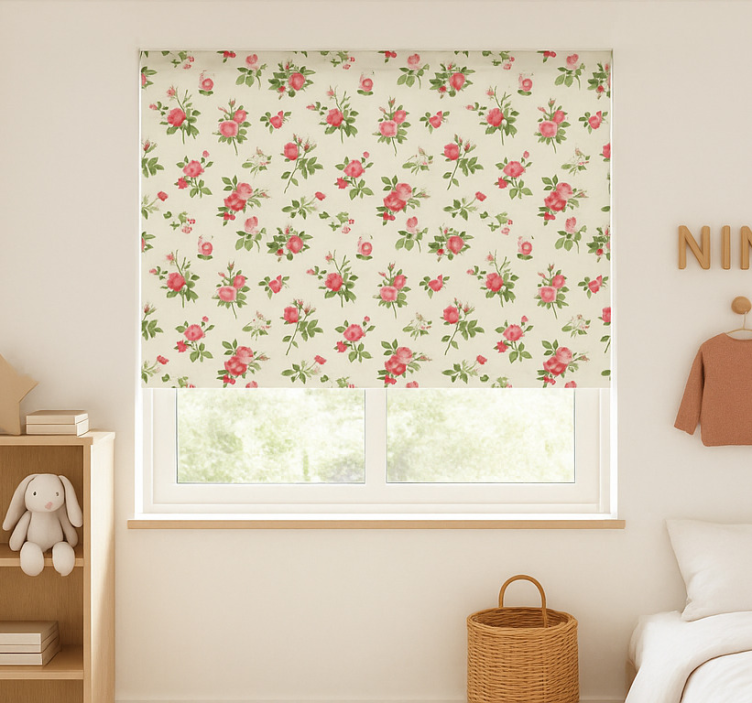English country rose children room roller blind - TenStickers