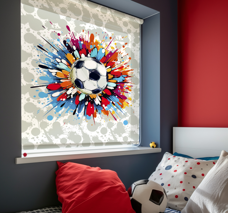 explosion soccer roller blind - TenStickers