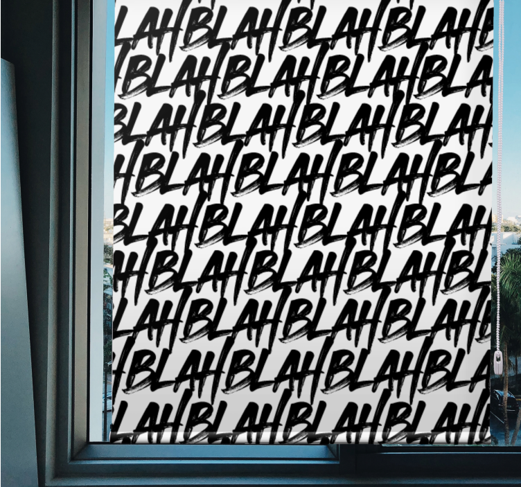 Expressive Typography Pattern text roller blind - TenStickers