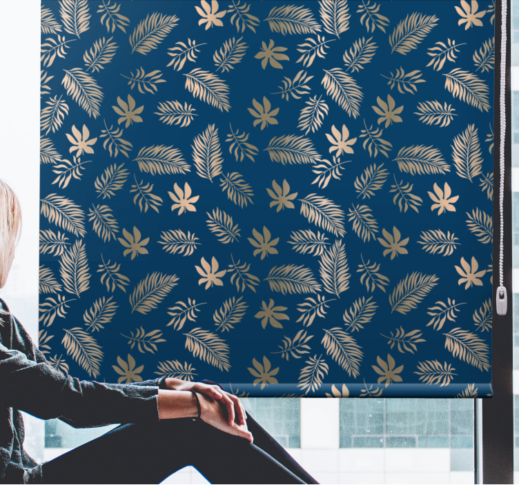 Exquisite Floral Pattern flowers and plants roller blind - TenStickers