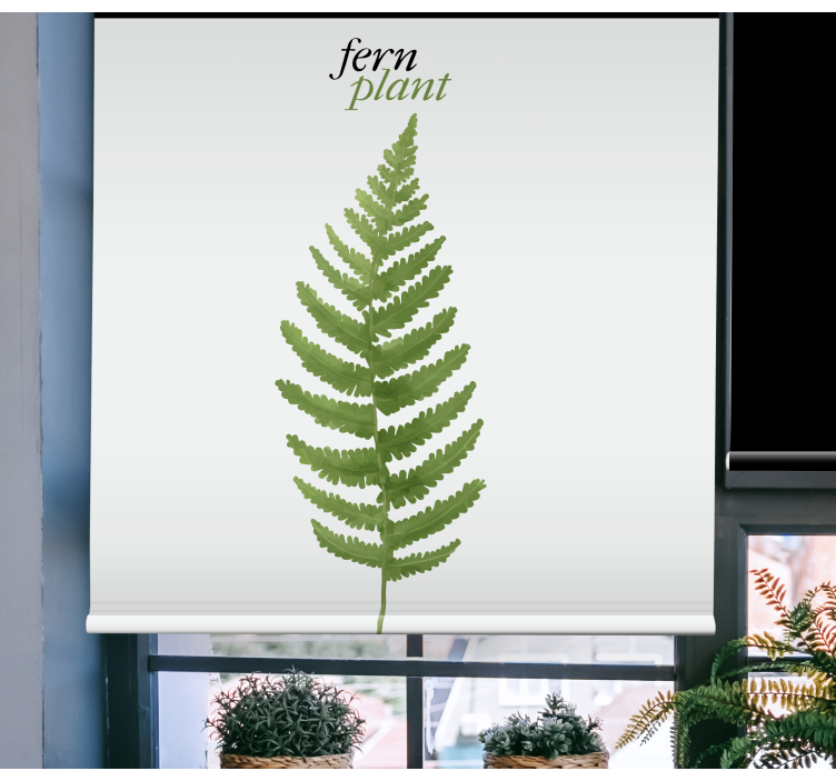 Fern green plant flowers and plants roller blind - TenStickers