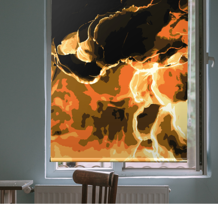 Fiery Swirls texture and pattern roller blind - TenStickers
