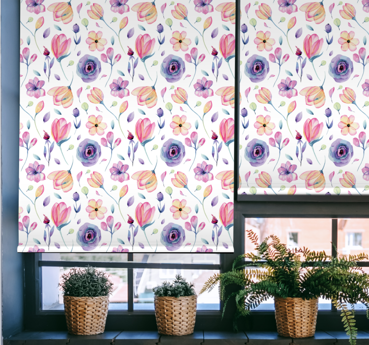 Floral Bouquet Design flowers and plants roller blind - TenStickers