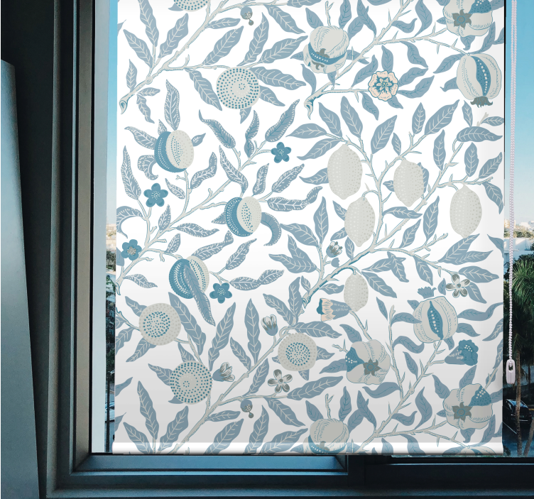 Floral Pattern With Fruits flowers and plants roller blind - TenStickers