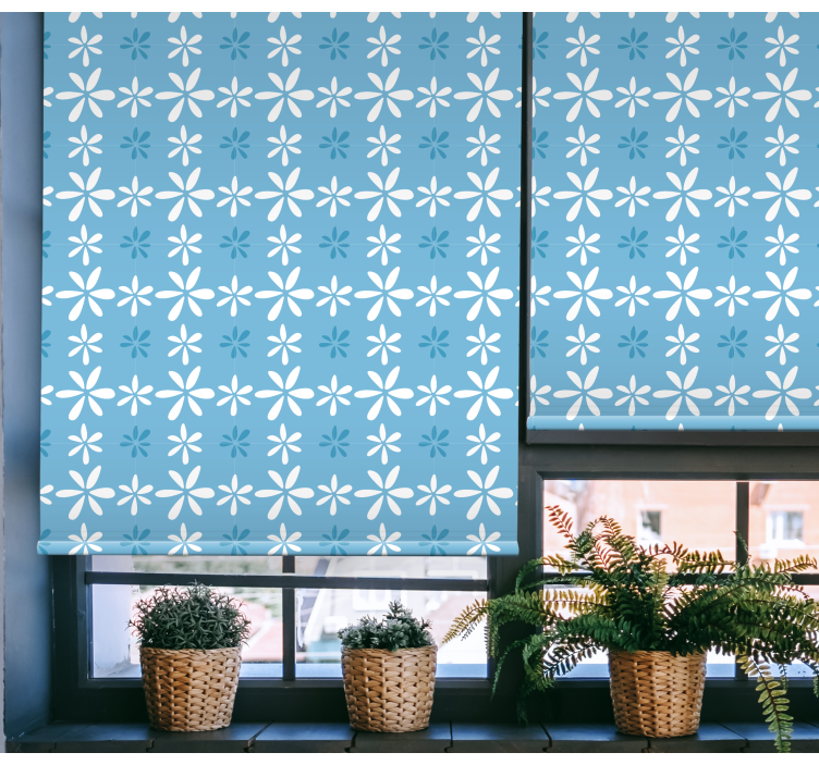 Flowers and plants roller blind delightful botanical design - TenStickers
