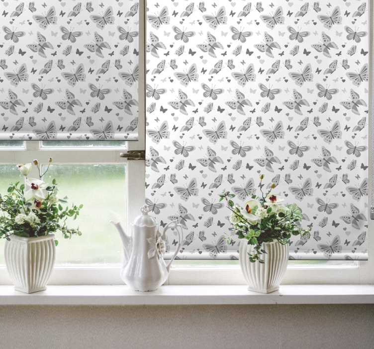 Flying grey Butterfly blind - TenStickers