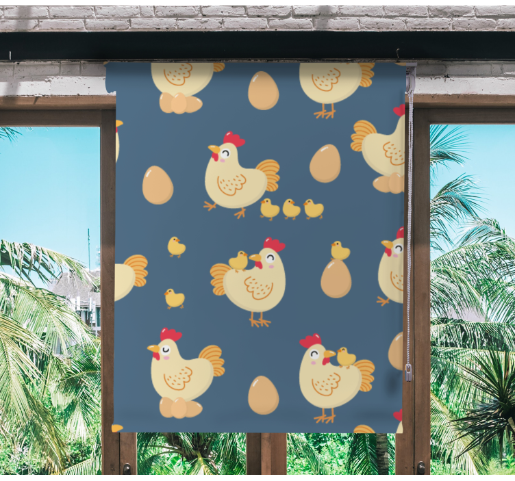 Fowls and ovas animal roller blind - TenStickers