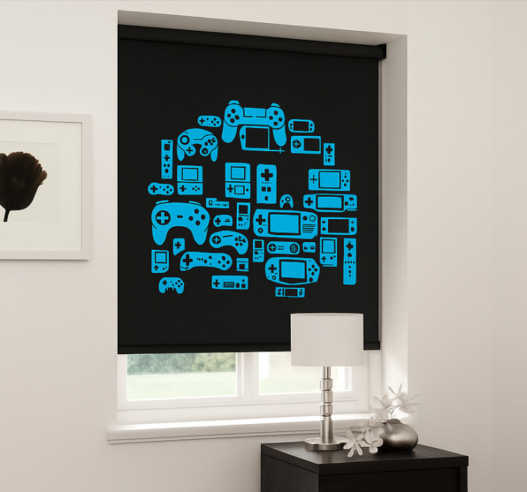 Gaming controller bot geek roller blind - TenStickers