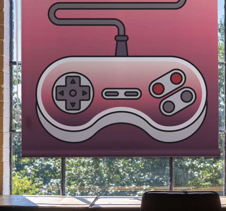 Red Controller geek roller blind - TenStickers
