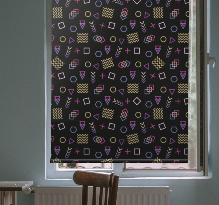 Geometric Form Investigation modern roller blind - TenStickers