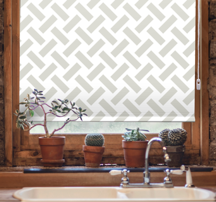 Geometric motif modern roller blind - TenStickers