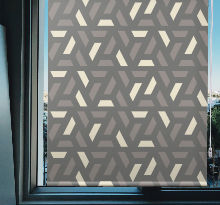 Geometric Neutral Pattern modern roller blind - TenStickers