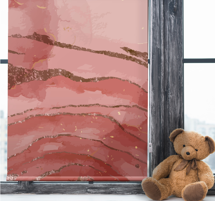 Glitter Gilded Waves art roller blind - TenStickers