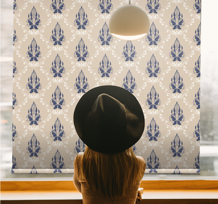 Graceful botanical theme elegant roller blind - TenStickers