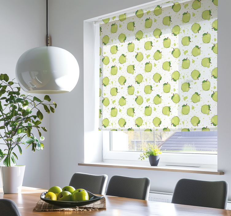 Green Apple Array fruit and vegetable roller blind - TenStickers